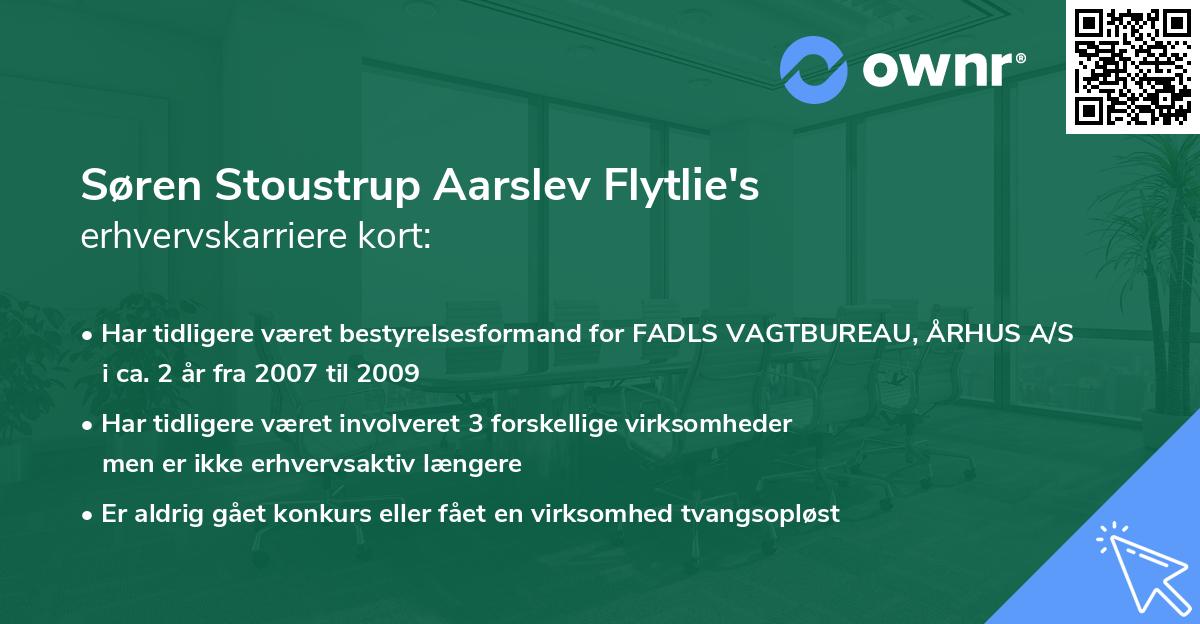 Søren Stoustrup Aarslev Flytlie's erhvervskarriere kort