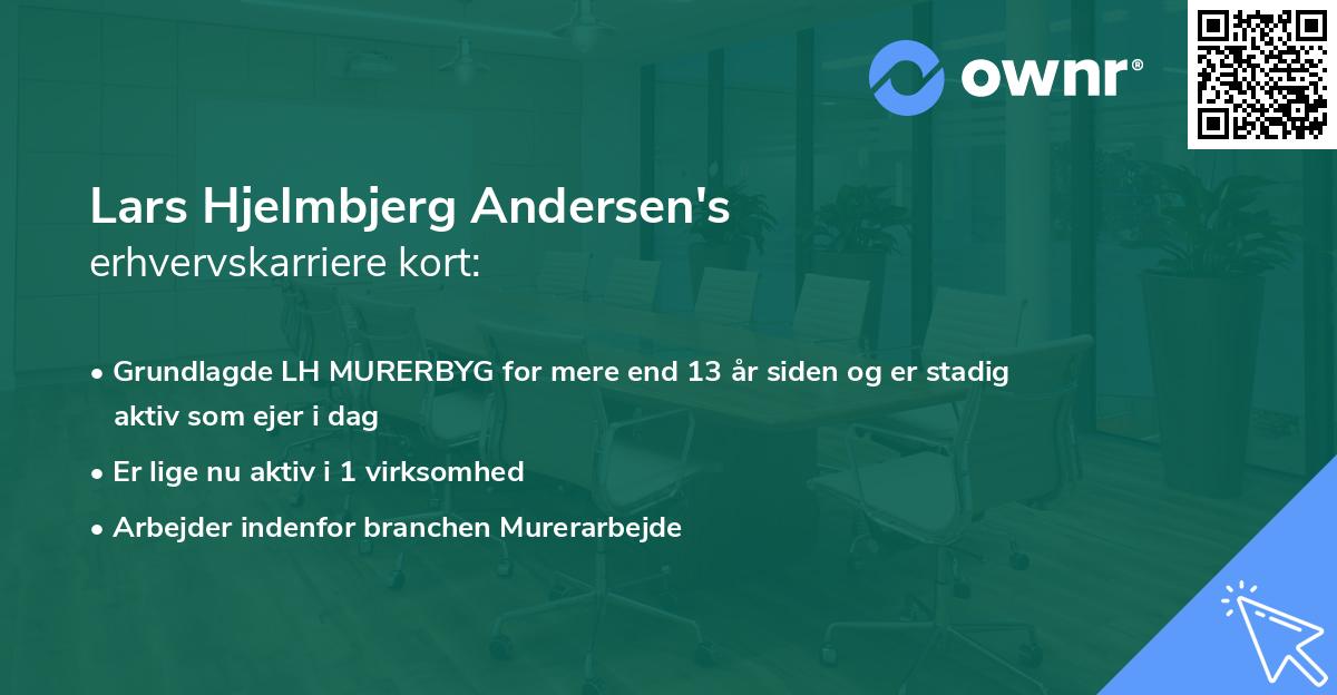 Lars Hjelmbjerg Andersen's erhvervskarriere kort