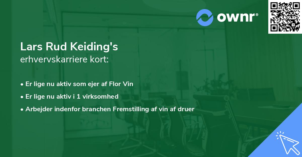 Lars Rud Keiding's erhvervskarriere kort