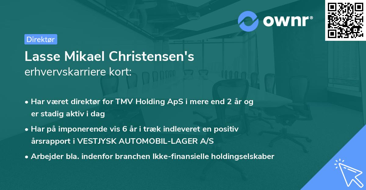 Lasse Mikael Christensen's erhvervskarriere kort