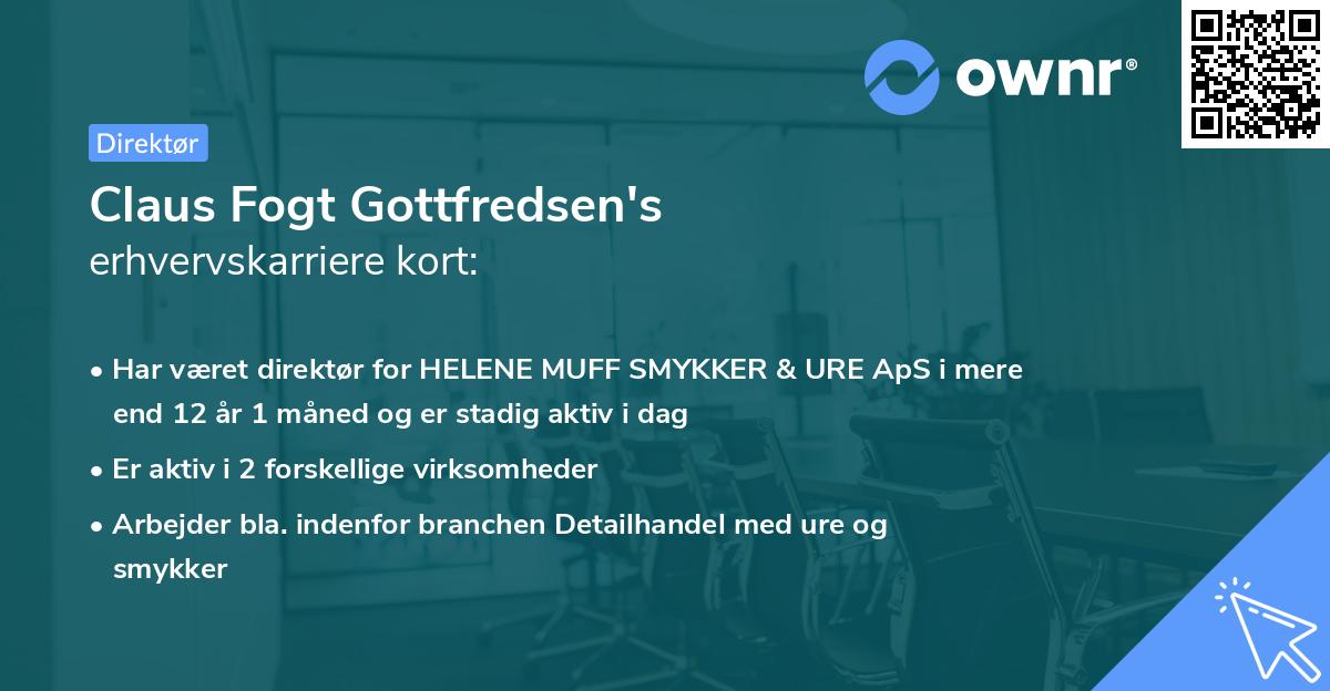Claus Fogt Gottfredsen's erhvervskarriere kort