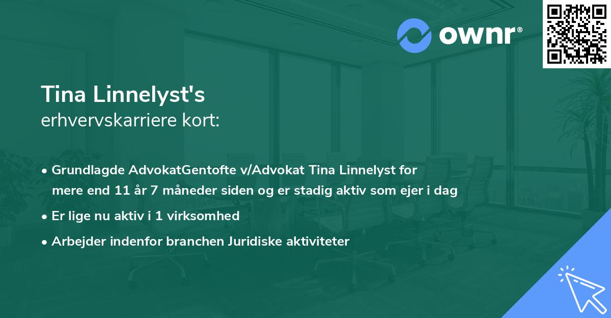 Tina Linnelyst's erhvervskarriere kort