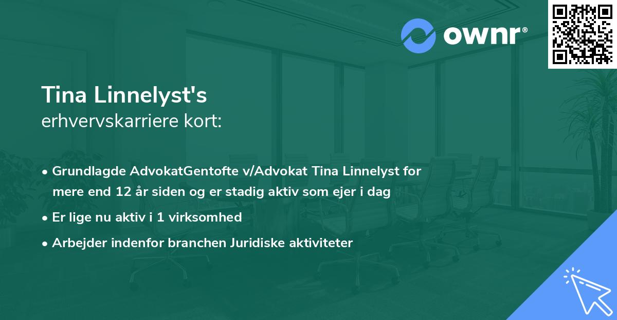 Tina Linnelyst's erhvervskarriere kort