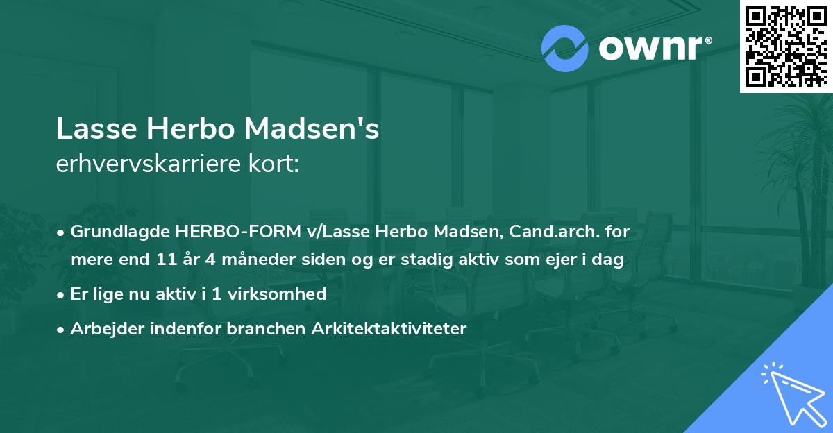 Lasse Herbo Madsen's erhvervskarriere kort
