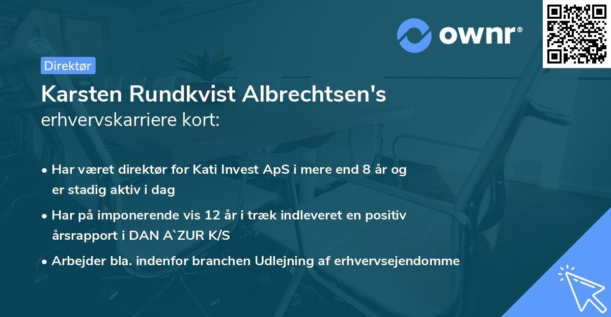 Karsten Rundkvist Albrechtsen's erhvervskarriere kort