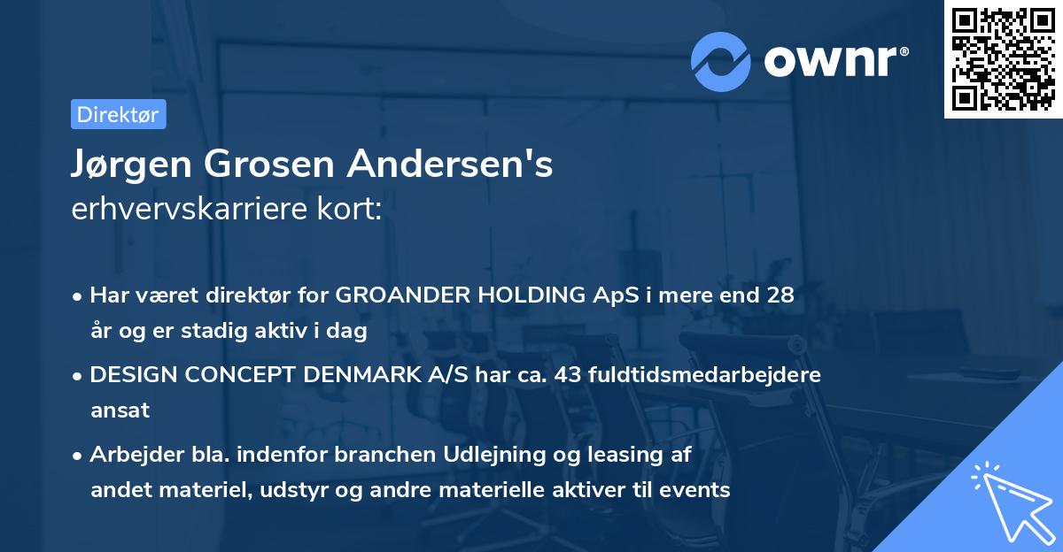 Jørgen Grosen Andersen's erhvervskarriere kort