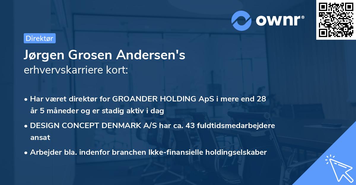 Jørgen Grosen Andersen's erhvervskarriere kort