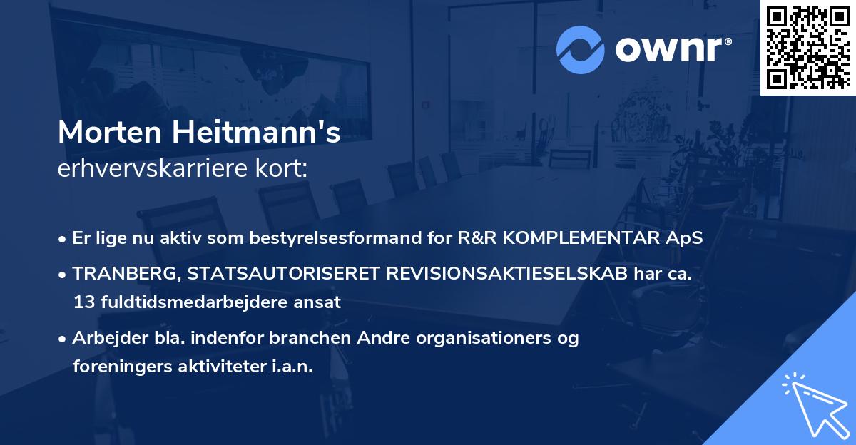 Morten Heitmann's erhvervskarriere kort