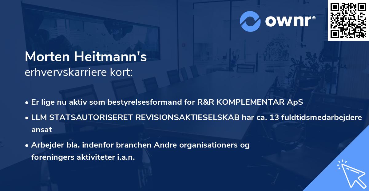 Morten Heitmann's erhvervskarriere kort