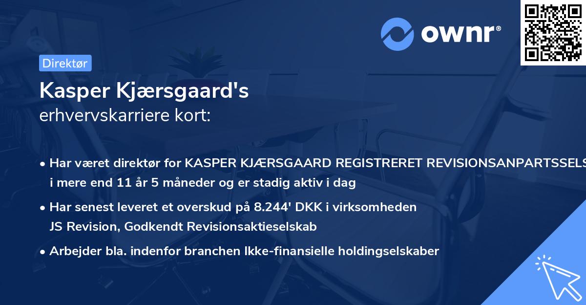 Kasper Kjærsgaard's erhvervskarriere kort