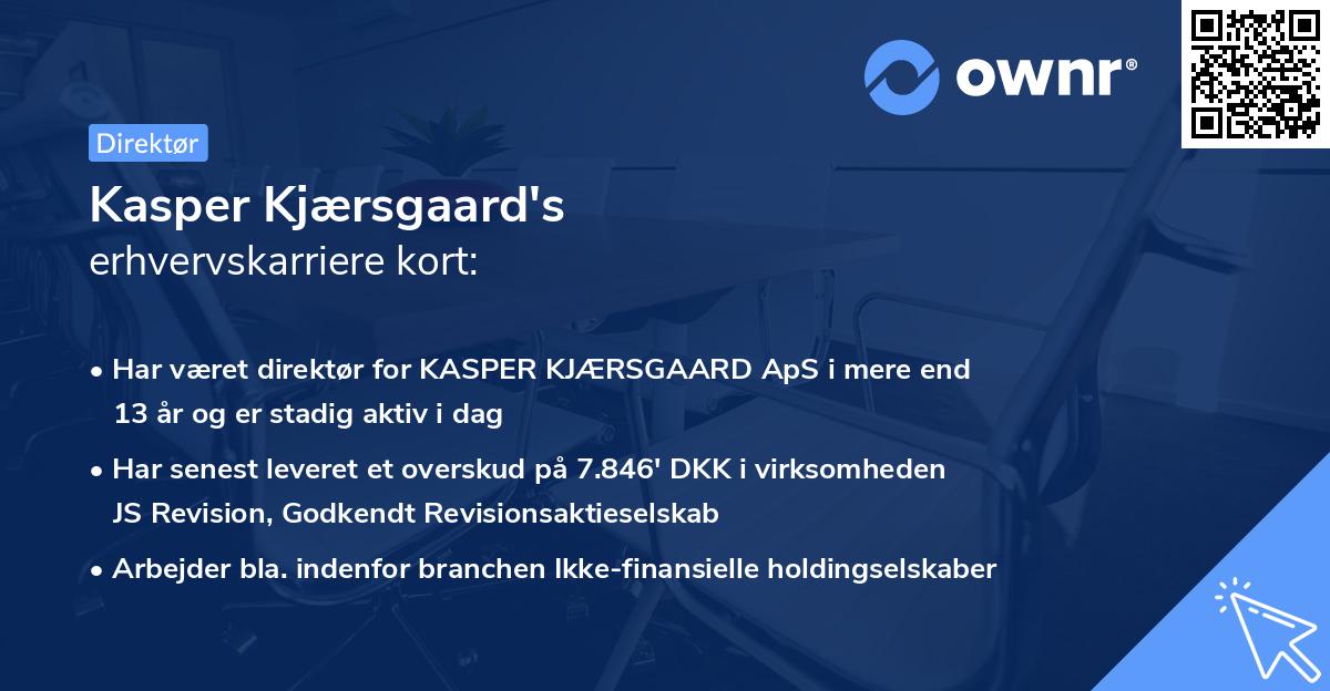 Kasper Kjærsgaard's erhvervskarriere kort