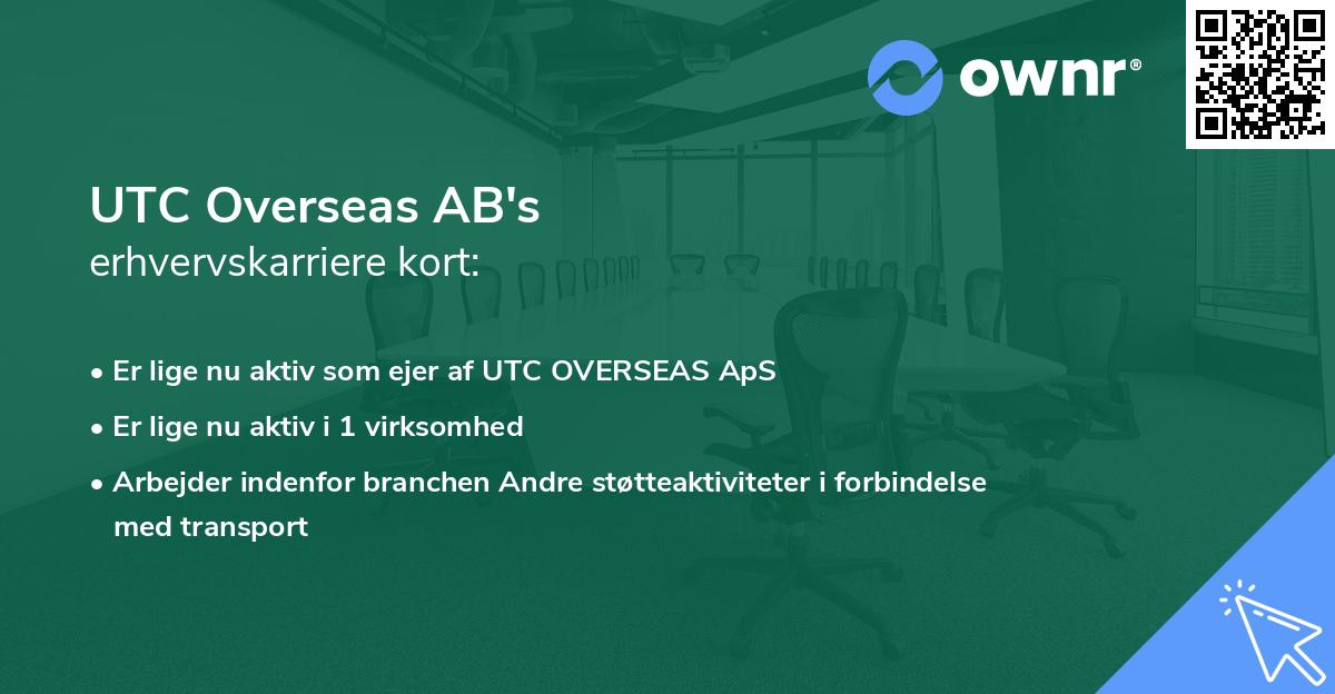 UTC Overseas AB's erhvervskarriere kort