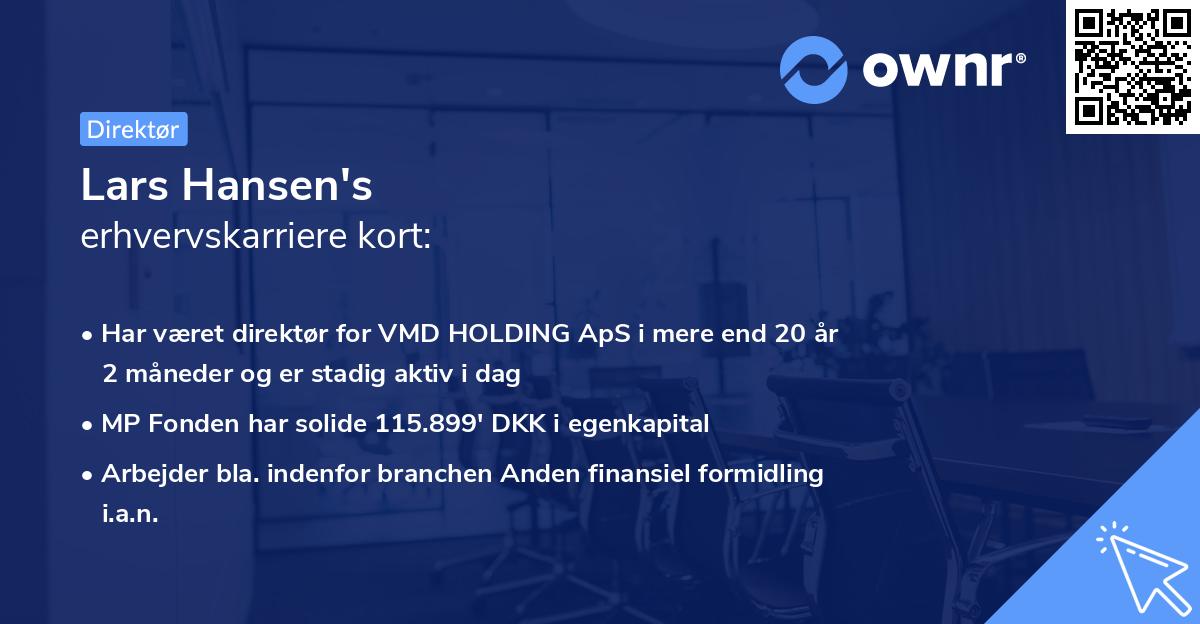 Lars Hansen's erhvervskarriere kort