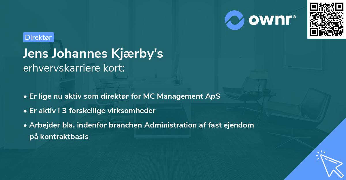 Jens Johannes Kjærby's erhvervskarriere kort