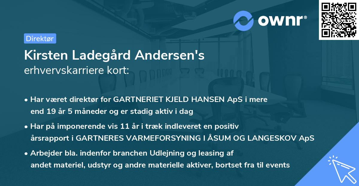 Kirsten Ladegård Andersen's erhvervskarriere kort