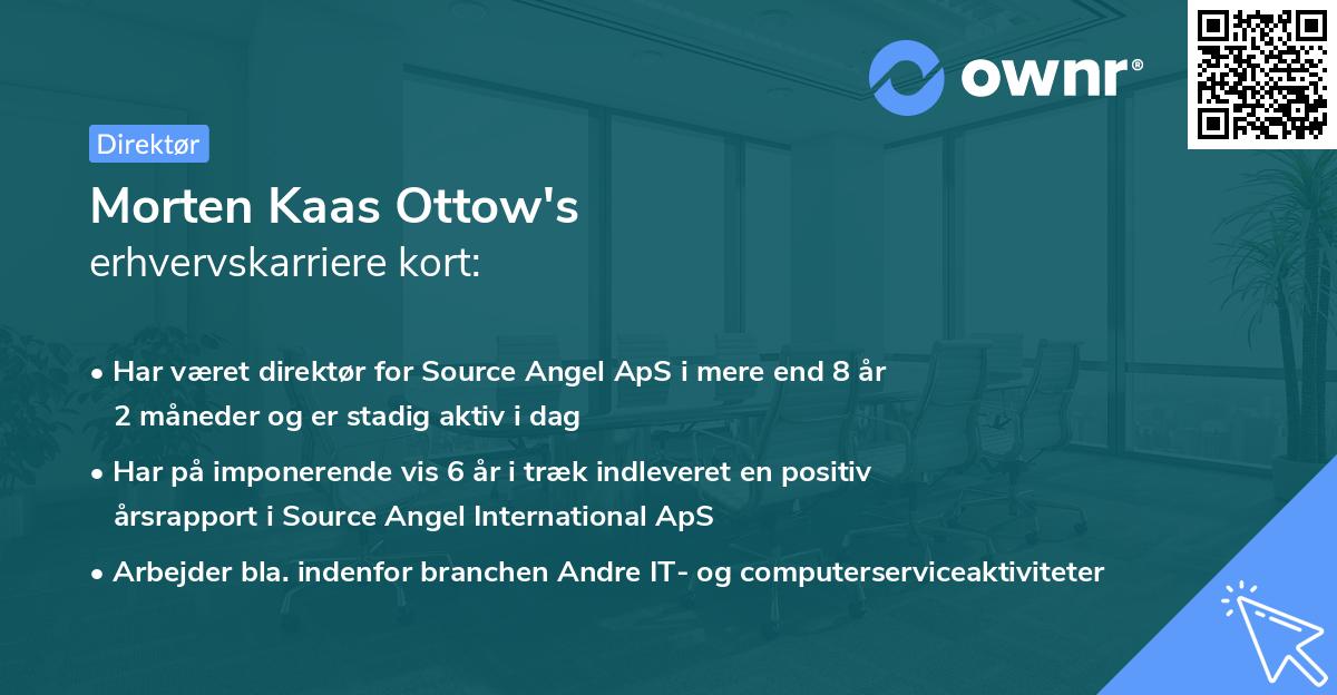 Morten Kaas Ottow's erhvervskarriere kort