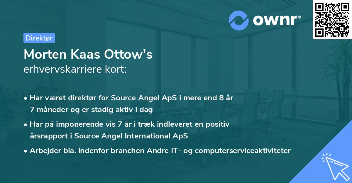 Morten Kaas Ottow's erhvervskarriere kort