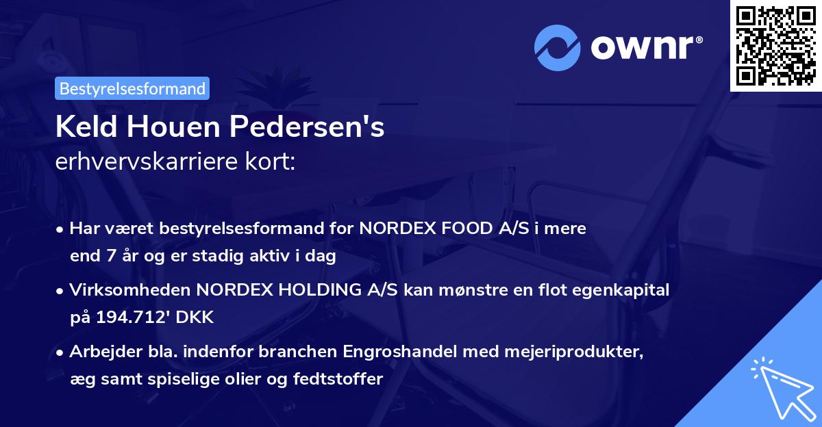 Keld Houen Pedersen's erhvervskarriere kort