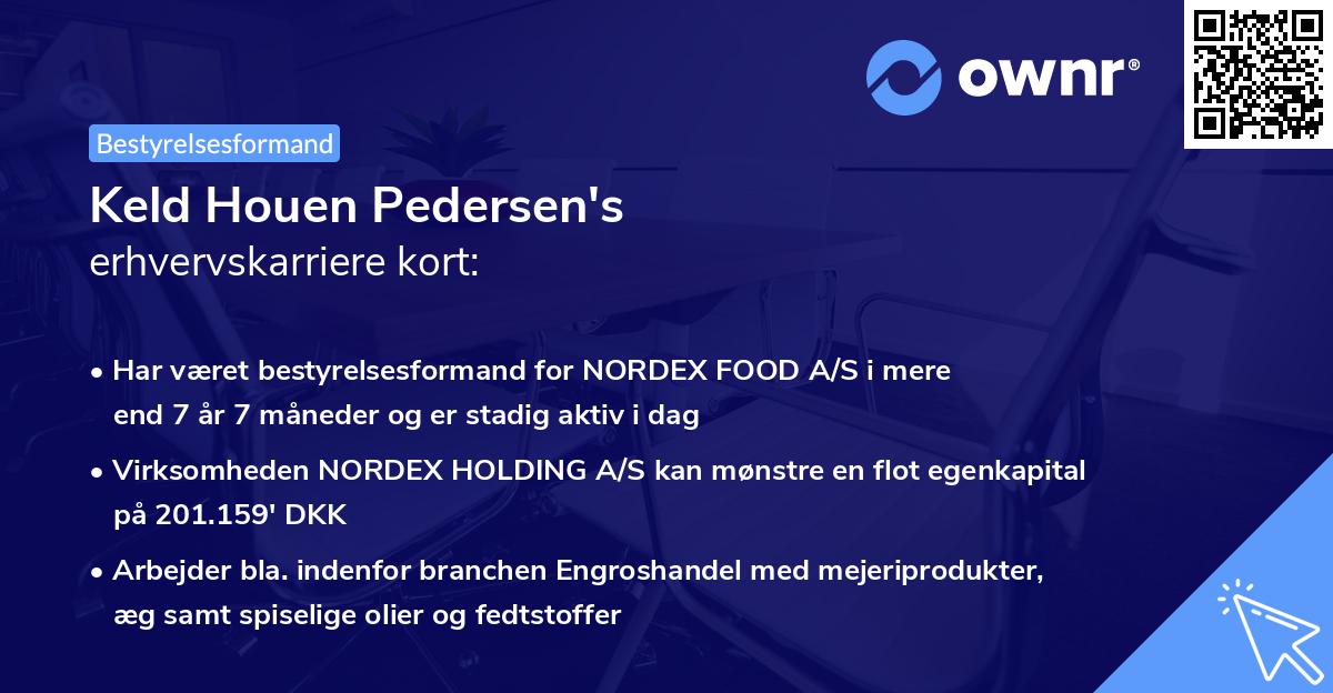 Keld Houen Pedersen's erhvervskarriere kort
