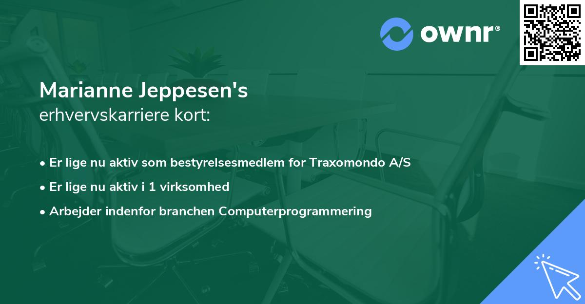 Marianne Jeppesen's erhvervskarriere kort