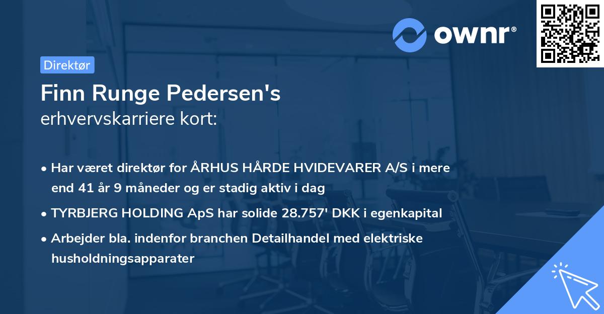 Finn Runge Pedersen's erhvervskarriere kort