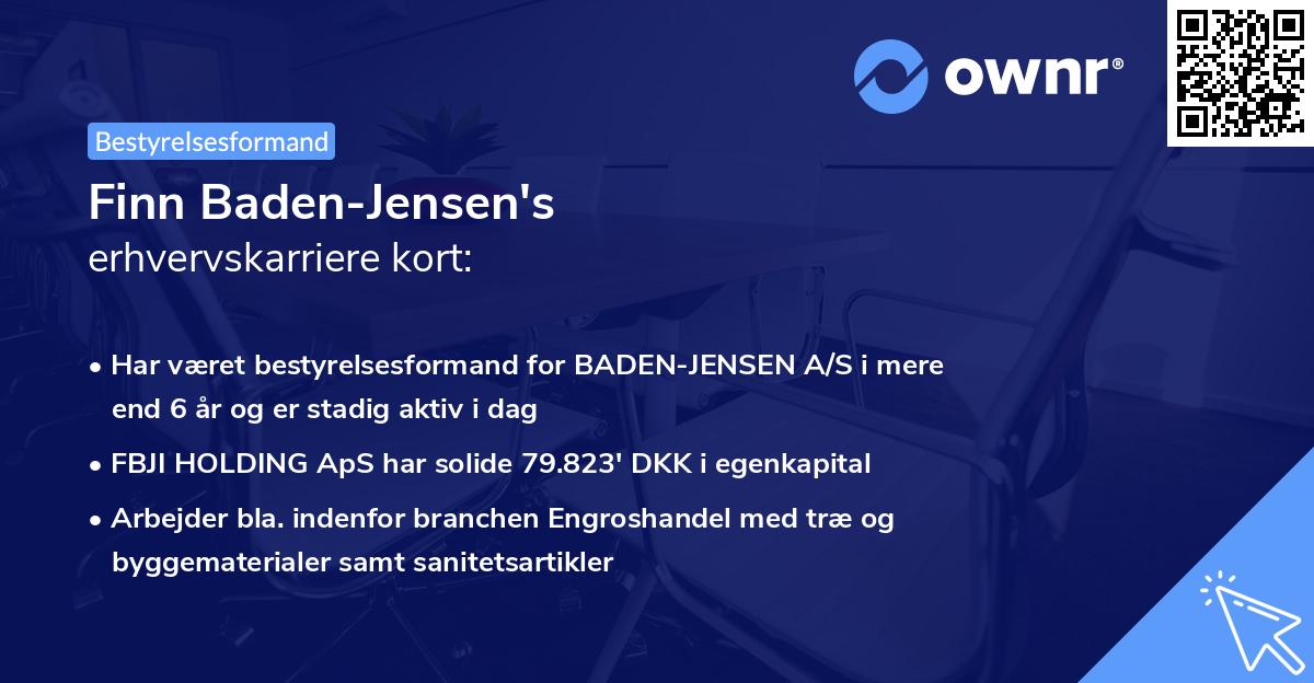 Finn Baden-Jensen's erhvervskarriere kort