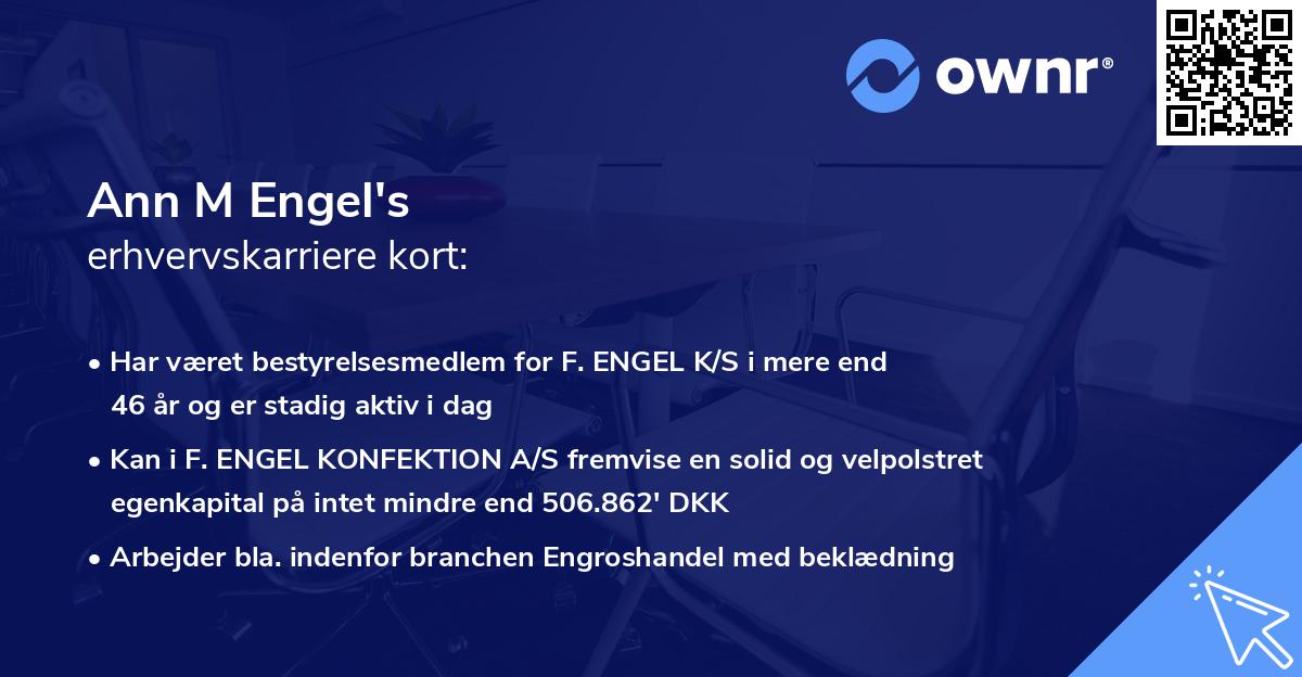 Ann M Engel's erhvervskarriere kort