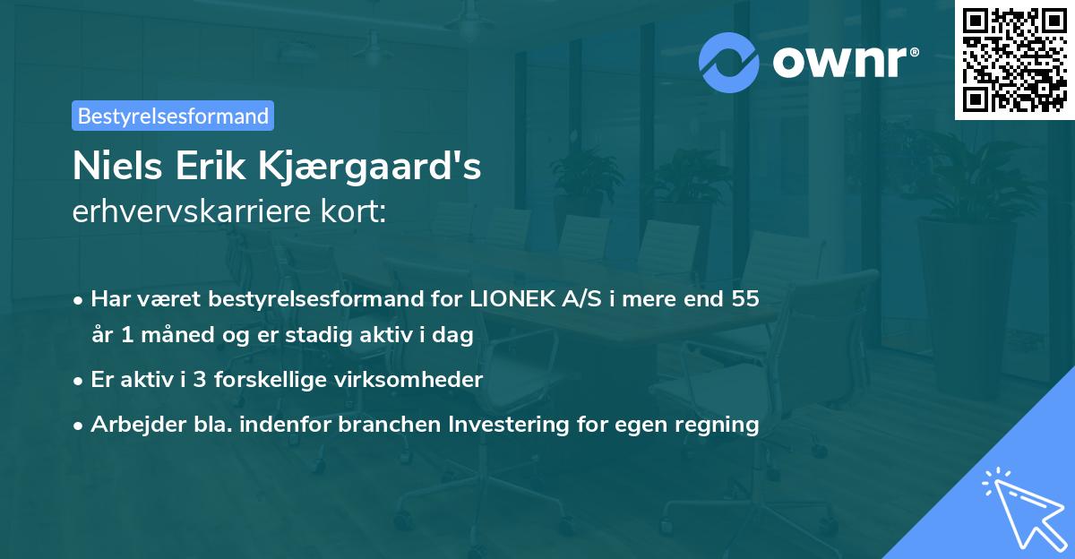 Niels Erik Kjærgaard's erhvervskarriere kort