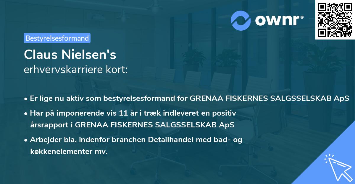 Claus Nielsen's erhvervskarriere kort