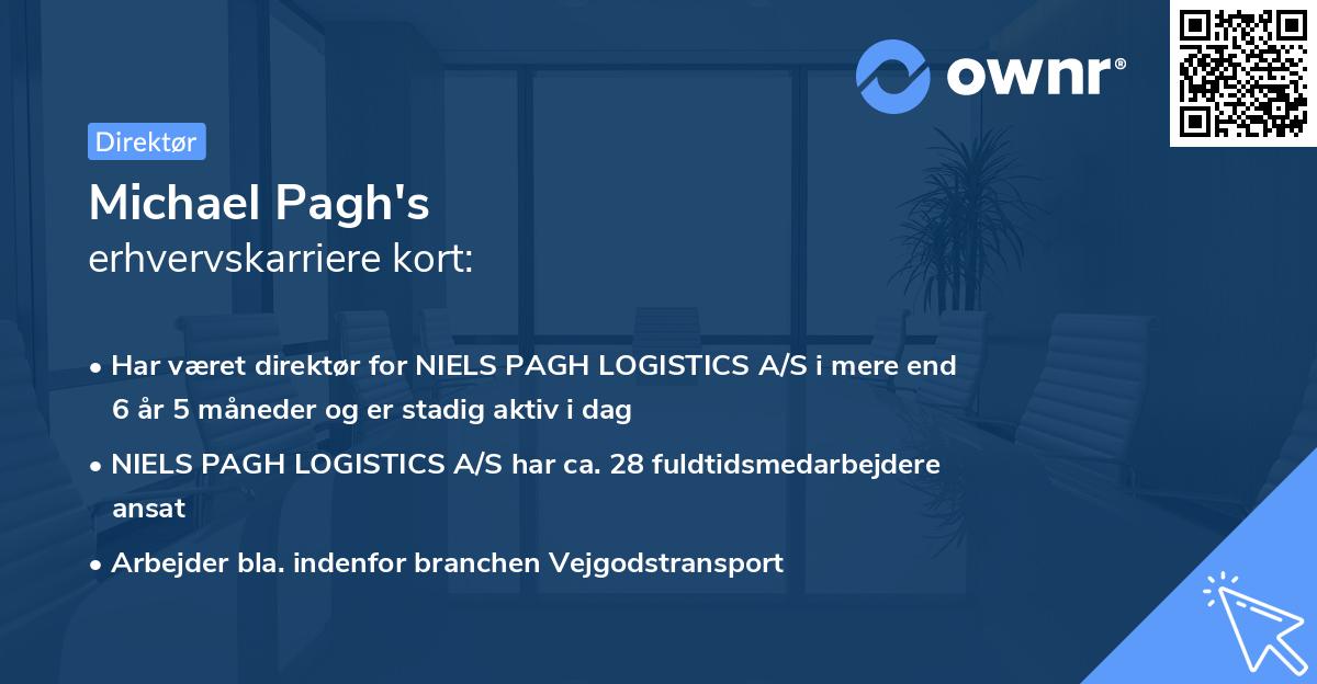 Michael Pagh's erhvervskarriere kort