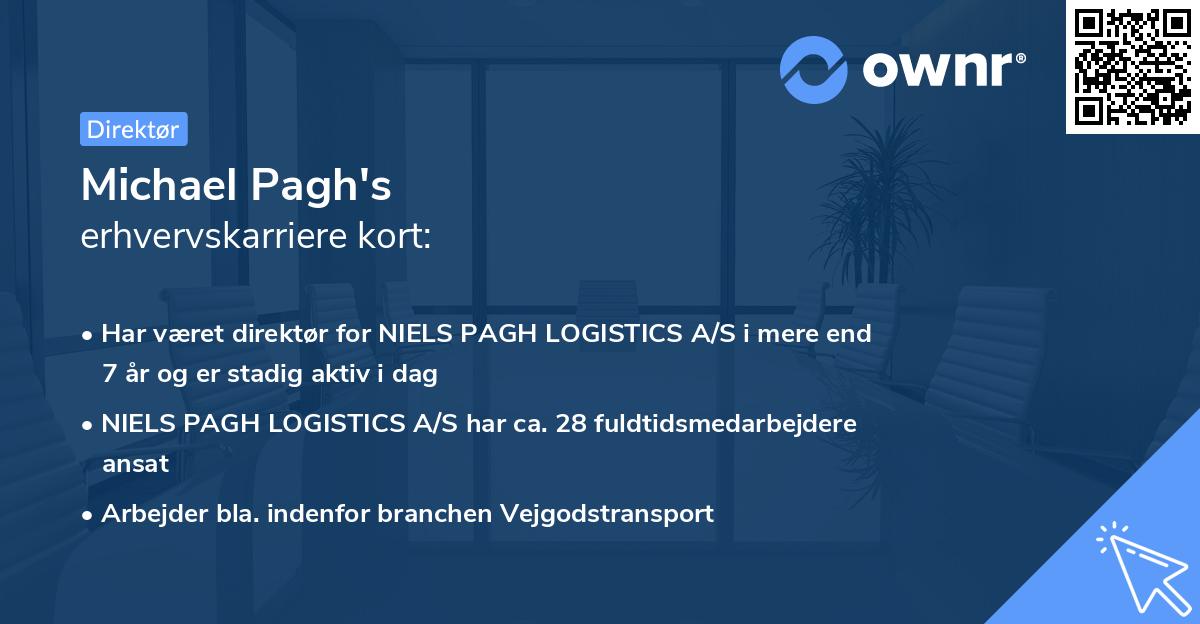 Michael Pagh's erhvervskarriere kort