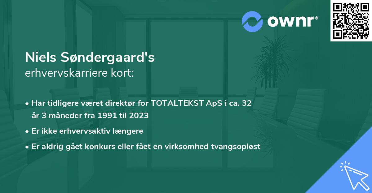 Niels Sondergaard Har 3 Erhvervsroller Er Bosat I Danmark Ownr