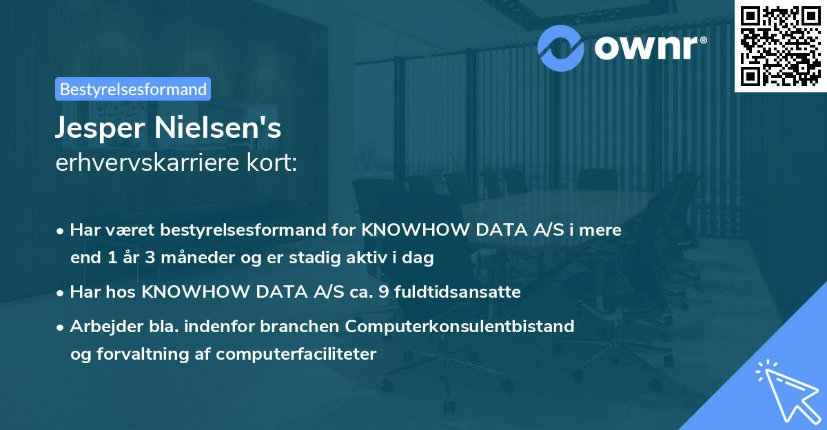Jesper Nielsen's erhvervskarriere kort