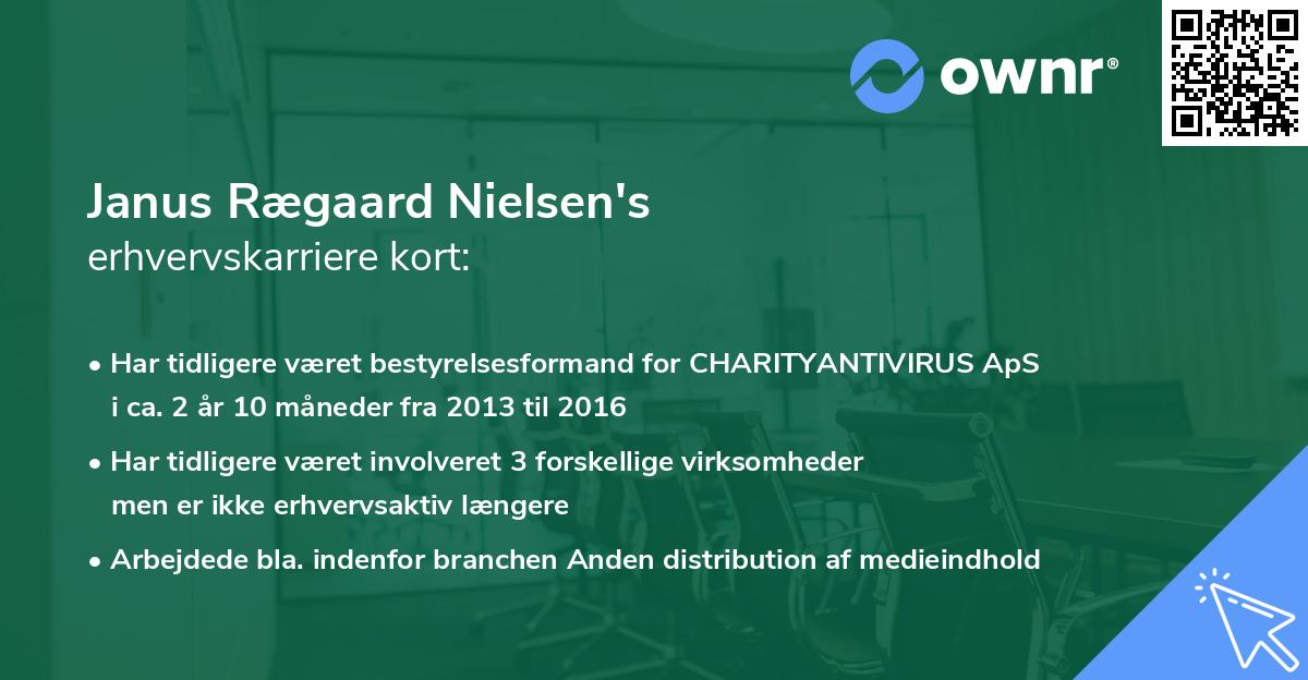 Janus Rægaard Nielsen's erhvervskarriere kort