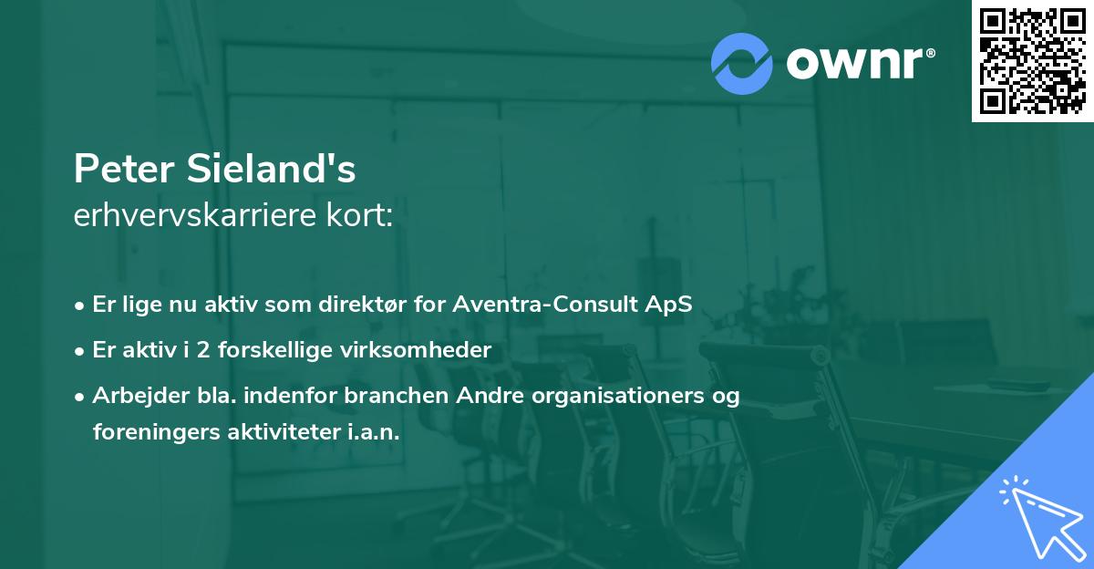 Peter Sieland's erhvervskarriere kort