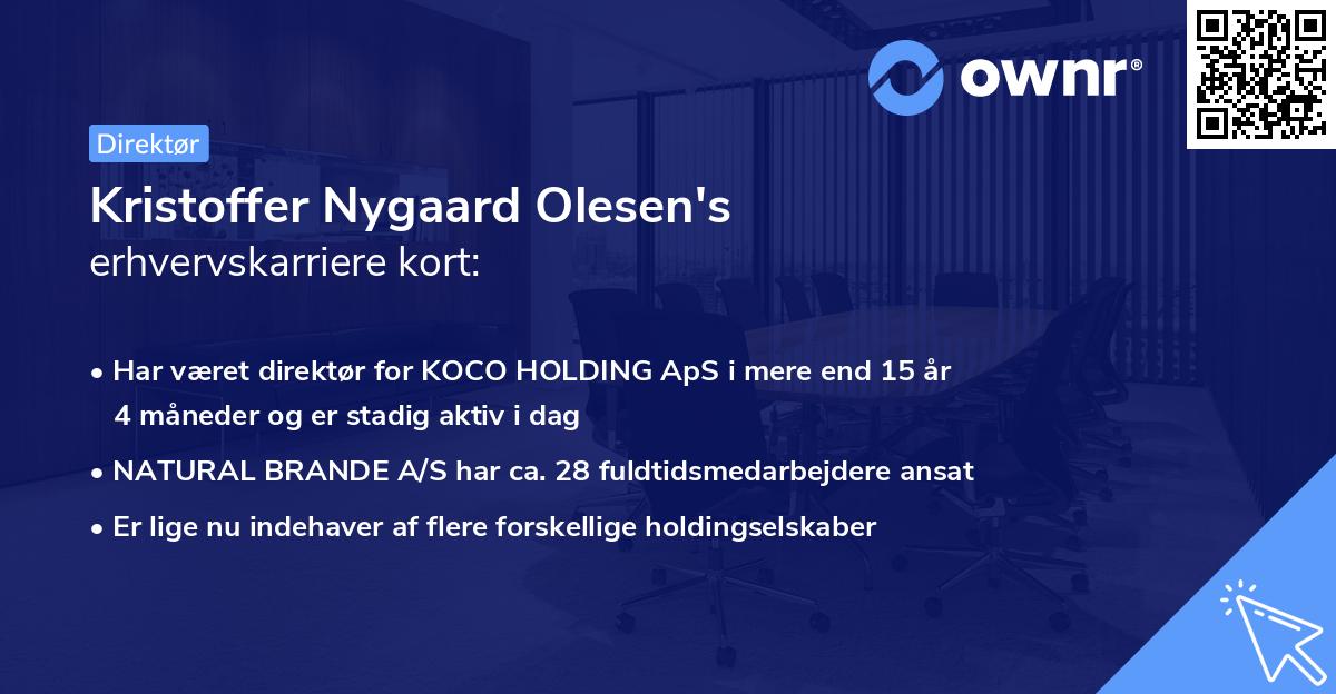 Kristoffer Nygaard Olesen's erhvervskarriere kort