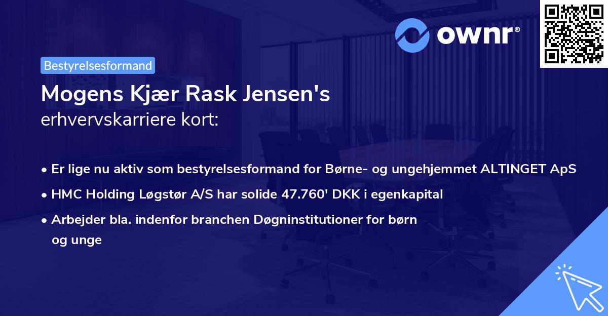 Mogens Kjær Rask Jensen's erhvervskarriere kort