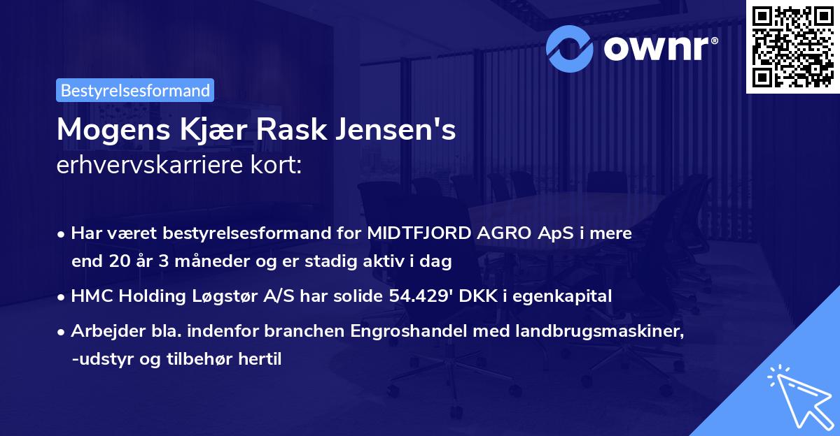 Mogens Kjær Rask Jensen's erhvervskarriere kort