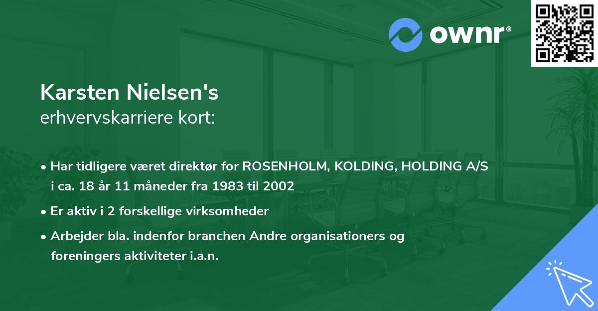 Karsten Nielsen's erhvervskarriere kort