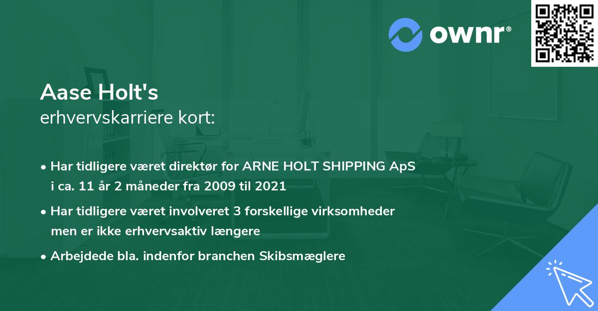 Aase Holt's erhvervskarriere kort