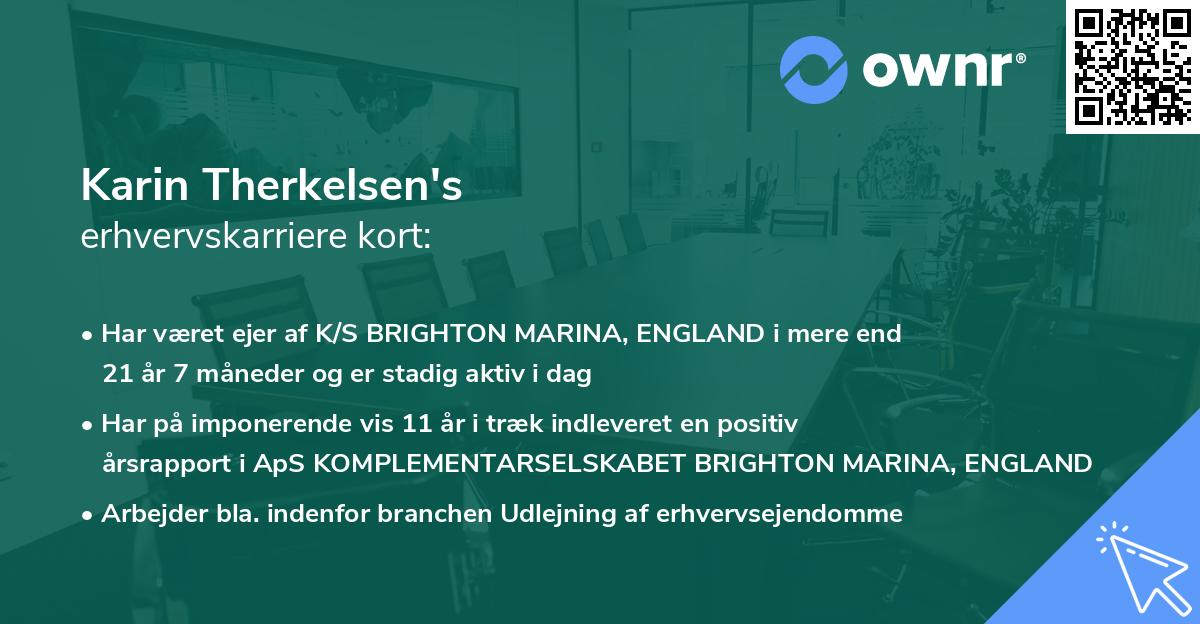 Karin Therkelsen's erhvervskarriere kort