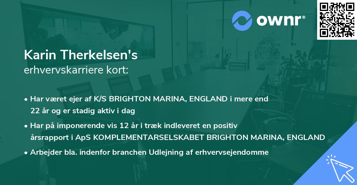 Karin Therkelsen's erhvervskarriere kort
