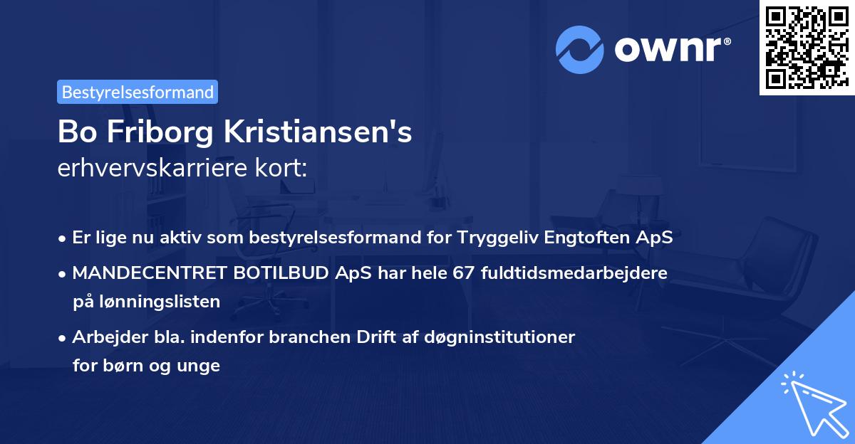 Bo Friborg Kristiansen's erhvervskarriere kort