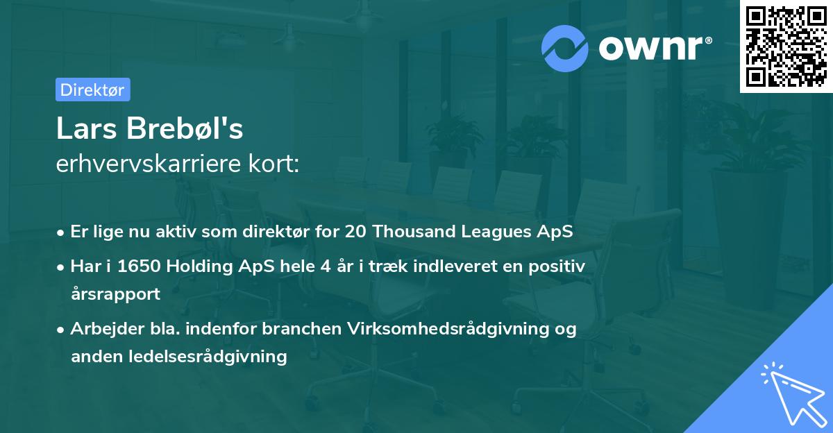 Lars Brebøl's erhvervskarriere kort