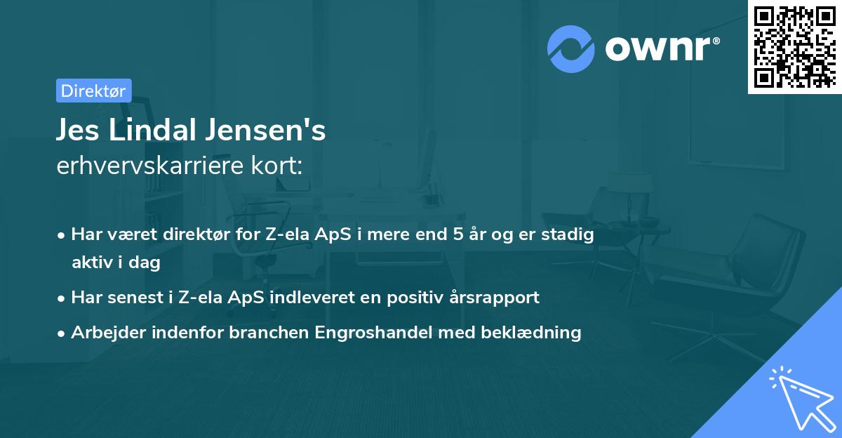 Jes Lindal Jensen's erhvervskarriere kort