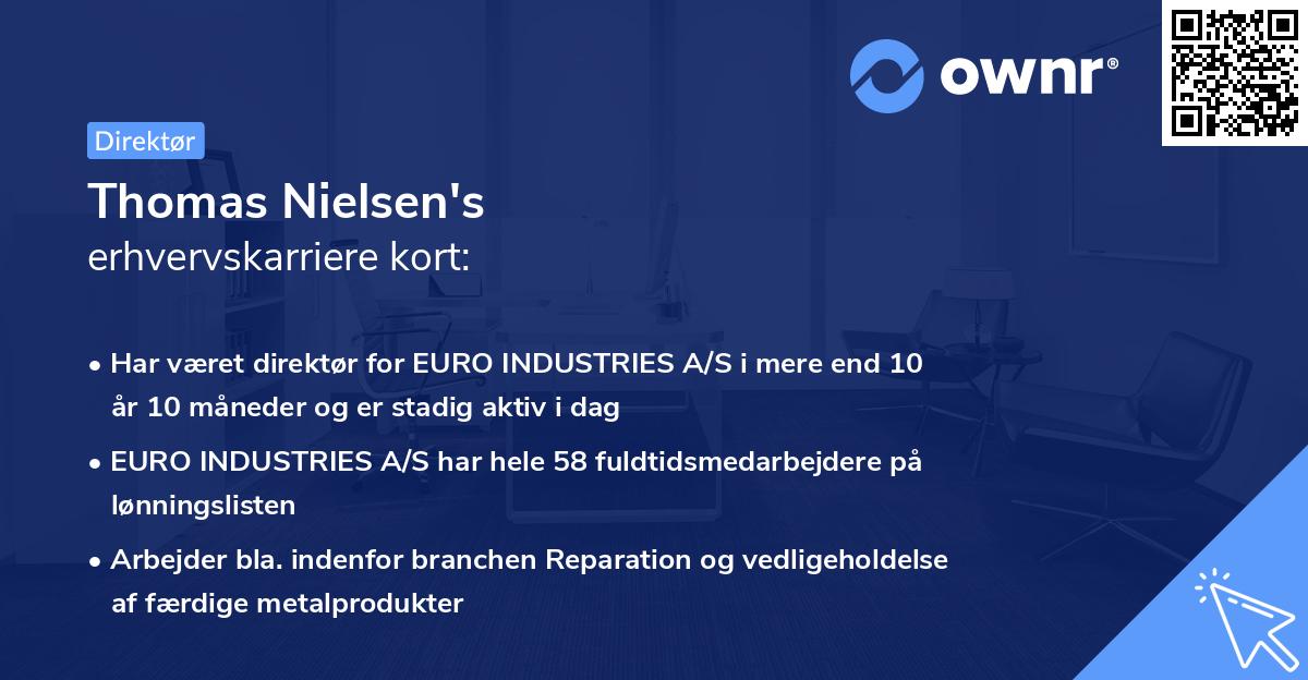 Thomas Nielsen's erhvervskarriere kort