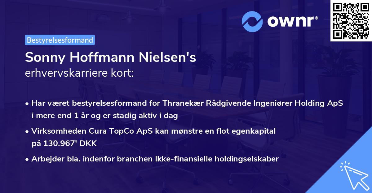 Sonny Hoffmann Nielsen's erhvervskarriere kort