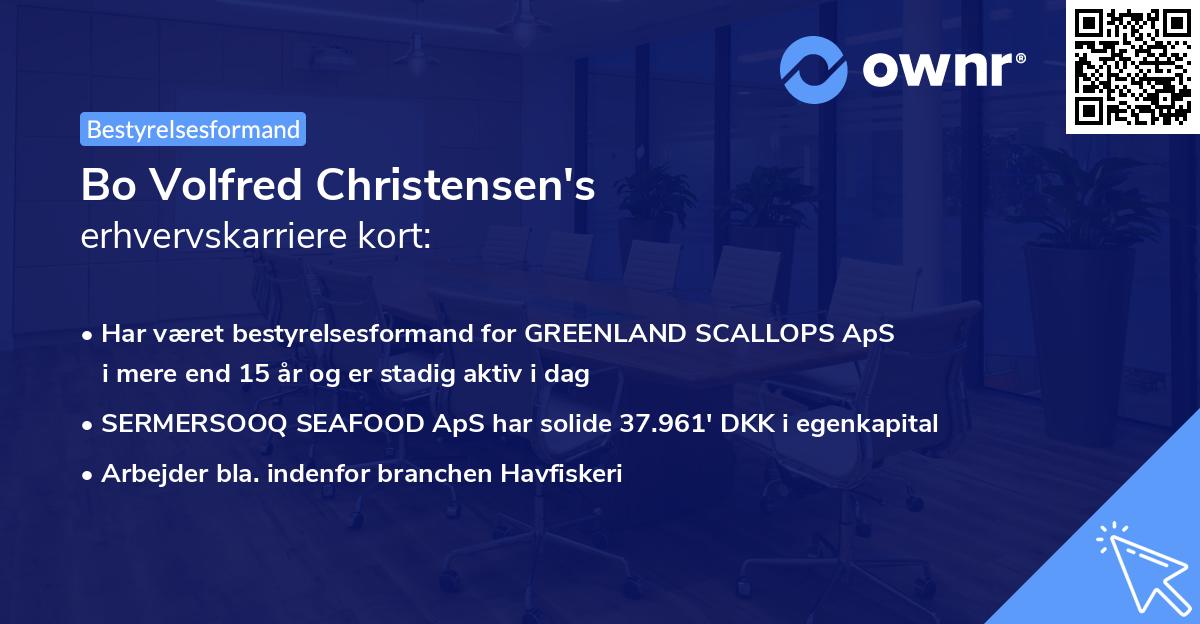 Bo Volfred Christensen's erhvervskarriere kort