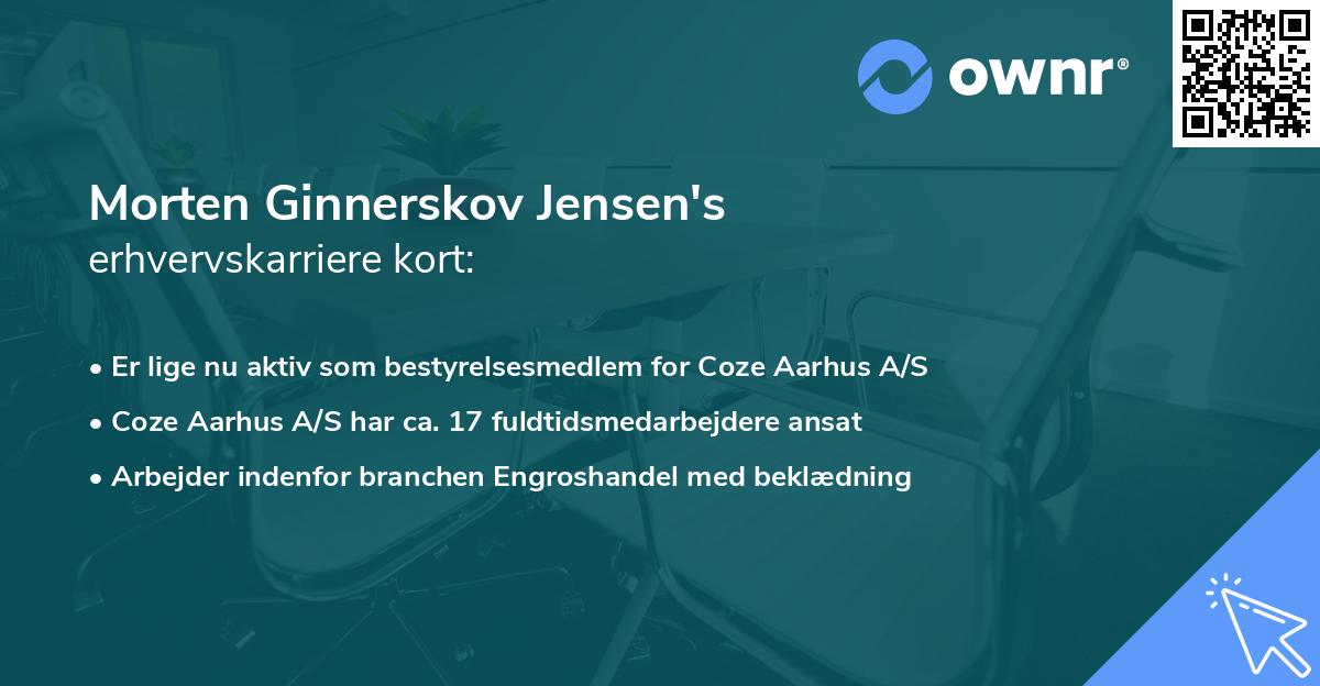 Morten Ginnerskov Jensen's erhvervskarriere kort