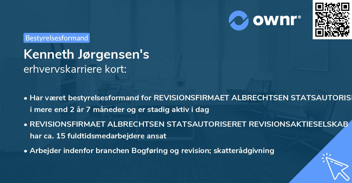 Kenneth Jørgensen's erhvervskarriere kort